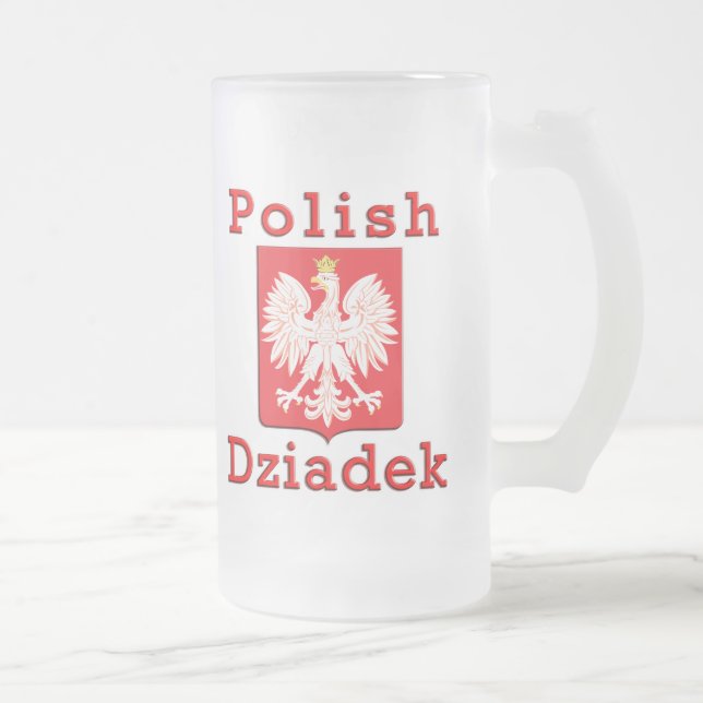 Polnisch Dziadek Eagle Mattglas Bierglas (Rechts)