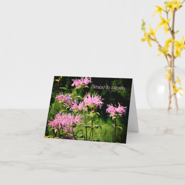 Polnisch Get Well Blume Nature Personalisiert Card Karte (Gelbe Blume)