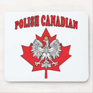 Polnisch-Kanadier mit Ahornblätterblättern Mousepad