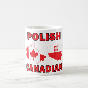 Polnisch-kanadische Karten Kaffeetasse