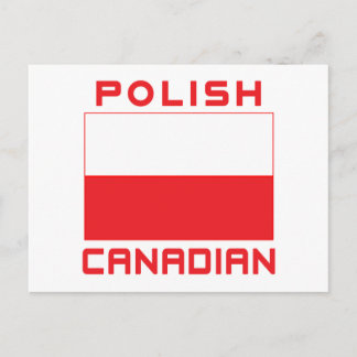 Polnisch-kanadische Polnische Flagge Postkarte
