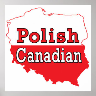 Polnisch-Kanadische Polnische Karte Poster