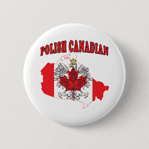 Polnisch-Kanadisches Flaggenplan Button
