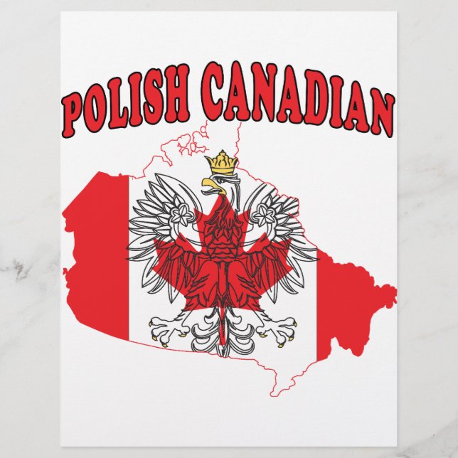 Polnisch-Kanadisches Flaggenplan Flyer (Vorne)