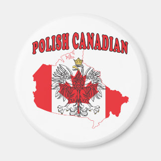 Polnisch-Kanadisches Flaggenplan Magnet