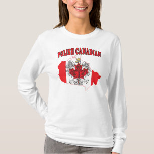 Polnisch-Kanadisches Flaggenplan T-Shirt