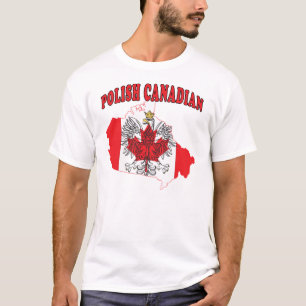 Polnisch-Kanadisches Flaggenplan T-Shirt