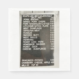 Polnisch Litauisches Menü "Cepelinai Meat Napkins" Serviette