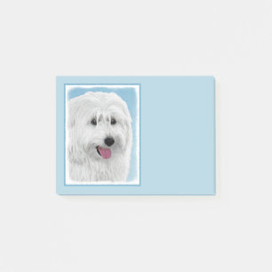 Polnisch Lowland Sheepdog Malerei - Original Hund  Post-it Klebezettel