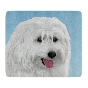 Polnisch Lowland Sheepdog Malerei - Original Hund  Schneidebrett