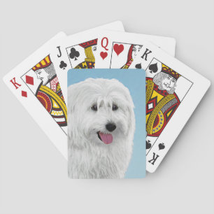 Polnisch Lowland Sheepdog Malerei - Original Hund  Spielkarten
