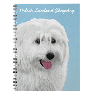Polnisch Lowland Sheepdog Painting - Hundekunst Notizblock
