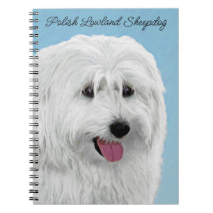 Polnisch Lowland Sheepdog Painting - Hundekunst Notizblock