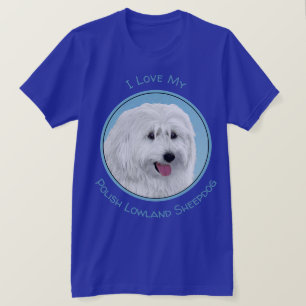 Polnisch Lowland Sheepdog Painting - Hundekunst T-Shirt