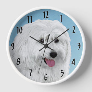 Polnisch Lowland Sheepdog Painting - Hundekunst Uhr