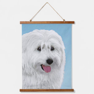 Polnisch Lowland Sheepdog Painting - Hundekunst Wandteppich Mit Holzrahmen