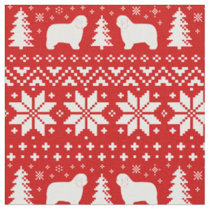 Polnisch Lowland Sheepdogs Christmas Holiday Pon Stoff