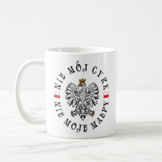 Polnisch, nicht mein Zirkus, nicht meine Affen dop Kaffeetasse