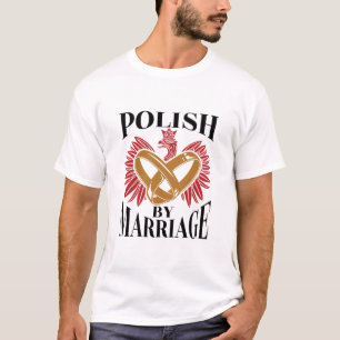 Polnisch per Ehe polnische Ehefrau Ehemann T-Shirt