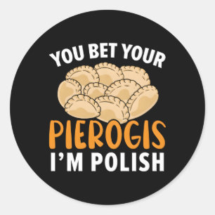 Polnisch Pierogi Polnisch Cuisine Pierogi Maker Po Runder Aufkleber