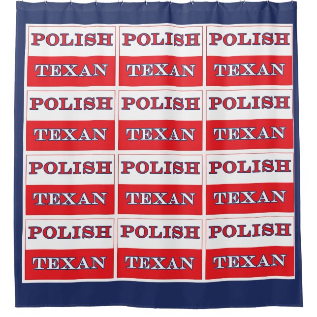 Polnisch-Polnische Flagge Duschvorhang (Vorderseite)