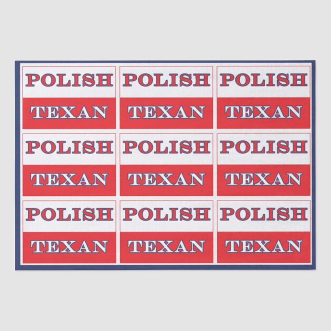 Polnisch-Polnische Flagge Seidenpapier (Vorderseite)