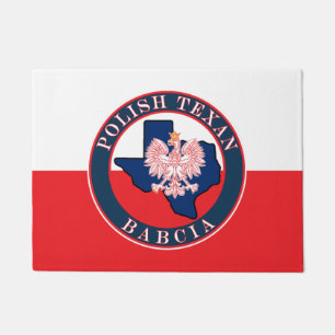 Polnisch Texan Babcia Round Fußmatte