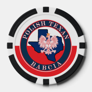 Polnisch Texan Babcia Round Pokerchips