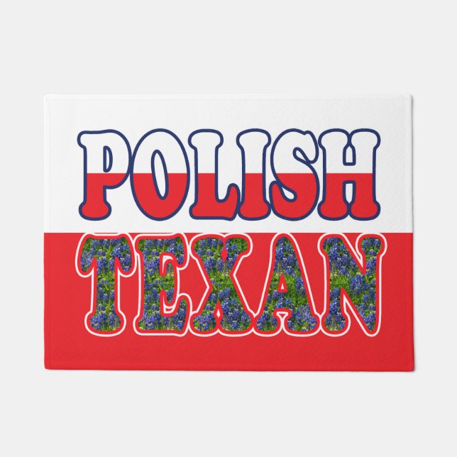 Polnisch Texan Bluebonnets Fußmatte (Vorderseite)