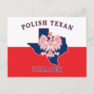 Polnisch Texan Dziadek Postkarte