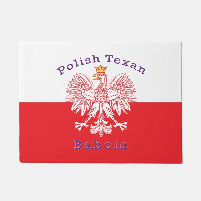 Polnisch Texan Eagle Babcia Fußmatte (Vorderseite)