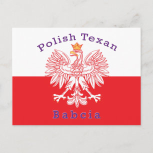 Polnisch Texan Eagle Babcia Postkarte