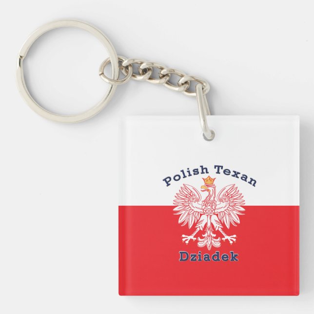 Polnisch Texan Eagle Dziadek Schlüsselanhänger (Vorderseite)