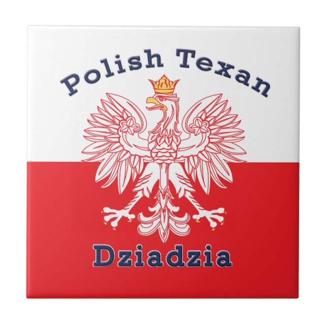 Polnisch Texan Eagle Dziadzia Fliese (Vorderseite)