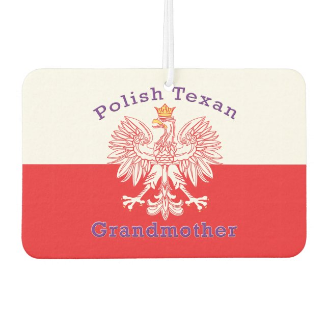 Polnisch Texan Eagle Großmutter Autolufterfrischer (Vorderseite)