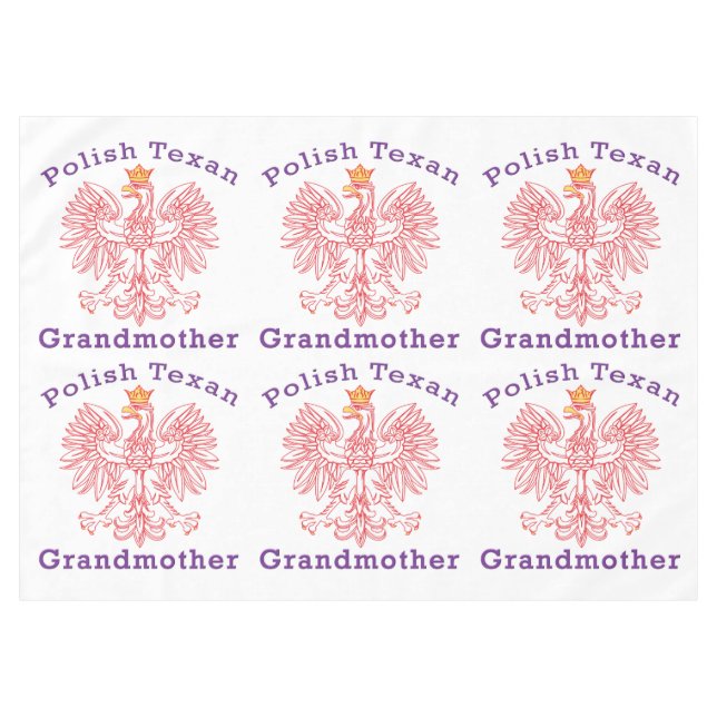 Polnisch Texan Eagle Großmutter Tischdecke (Vorderseite (Horizontal))