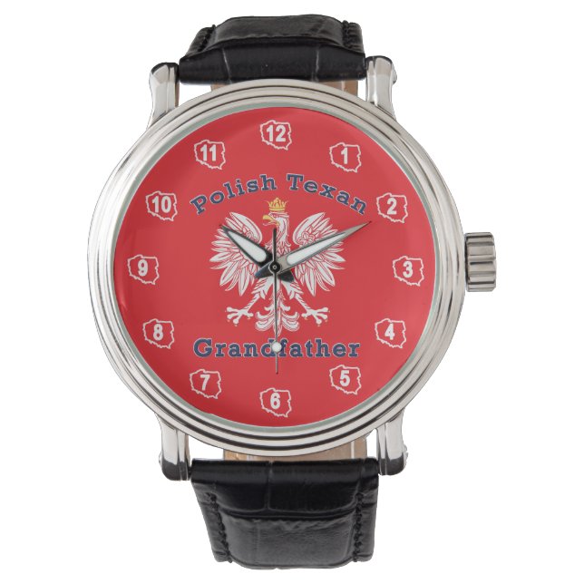 Polnisch Texan Eagle Großvater Armbanduhr (Vorderseite)