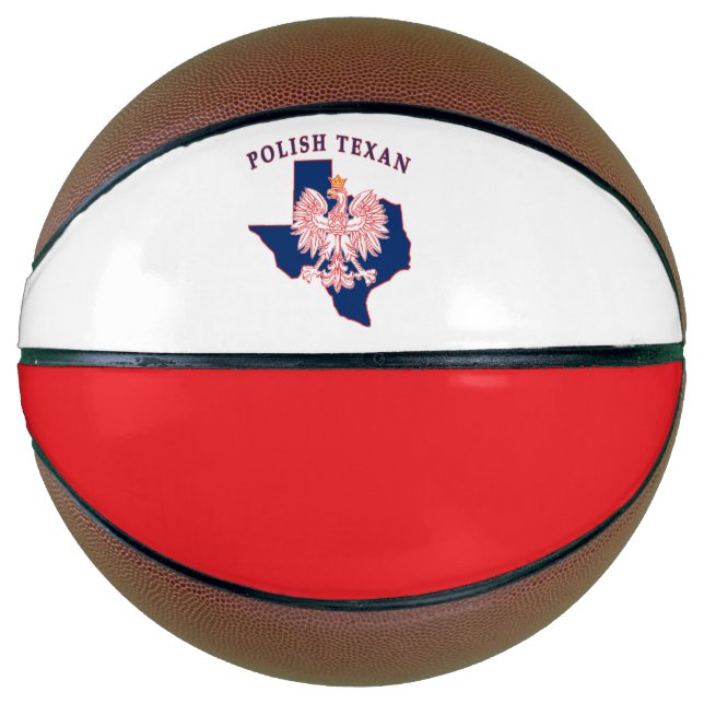 Polnisch Texan Eagle Map Basketball (Vorderseite)