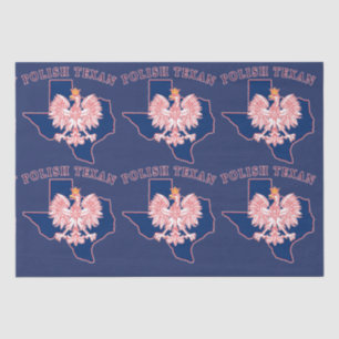 Polnisch Texan Eagle Map Seidenpapier