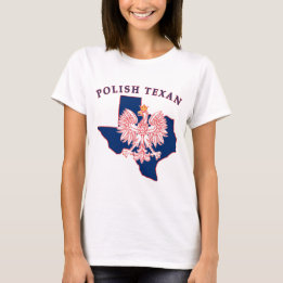 Polnisch Texan Eagle Map T-Shirt
