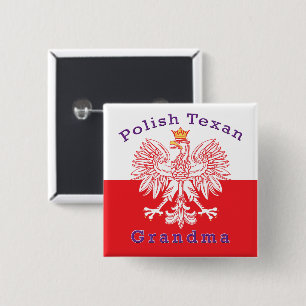 Polnisch Texan Eagle Oma Button