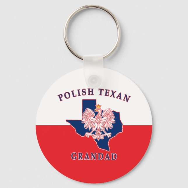 Polnisch Texan Grandad Schlüsselanhänger (Vorderseite)