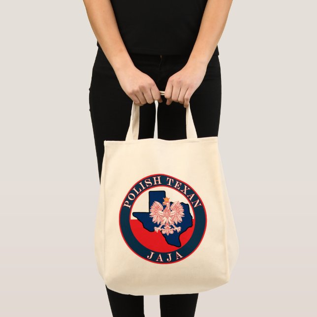 Polnisch Texan Jaja Round Tragetasche (Vorderseite (Produkt))