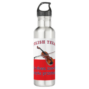 Polnisch Texan Music Speaks Edelstahlflasche