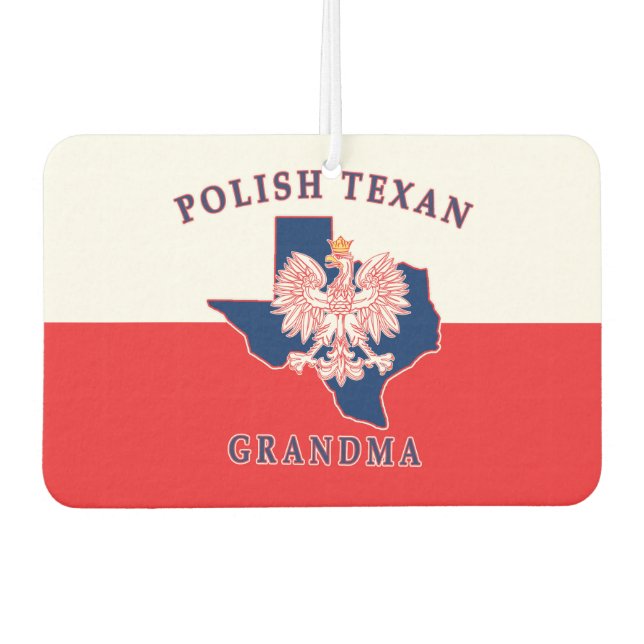 Polnisch Texan Oma Autolufterfrischer (Vorderseite)