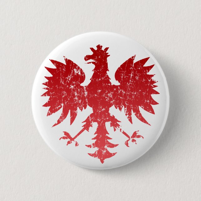 Polnische Adler-Schaltfläche Button (Vorderseite)