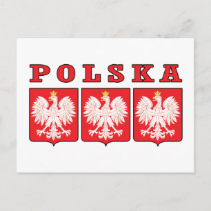 Polnische Adler-Schilde Postkarte