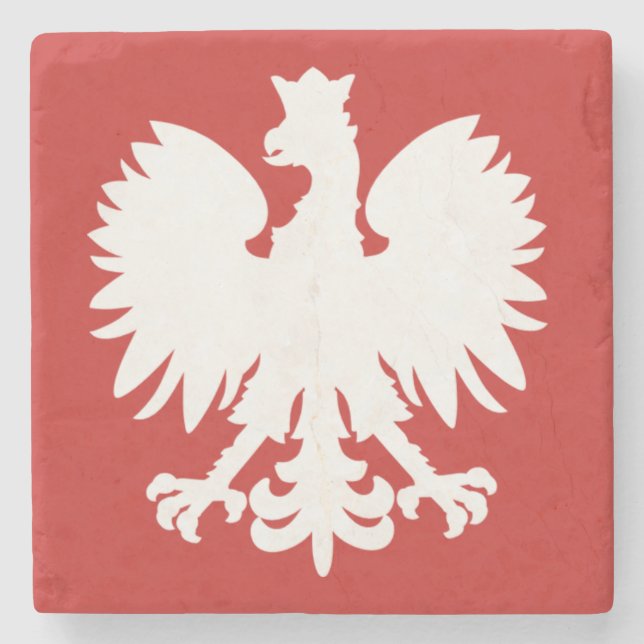 Polnische Adler-Untersetzer Steinuntersetzer (Vorderseite)