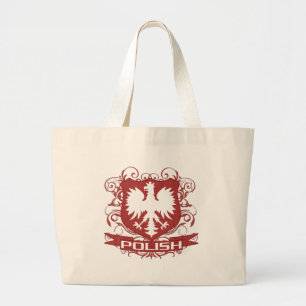 Polnische Adler-Wappen-Tasche Jumbo Stoffbeutel