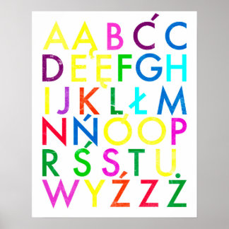 POLNISCHE ALFABET POSTER